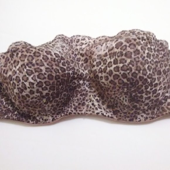 Leopard Print Maiden Strapless Bra Sexy - Picture 1 of 6